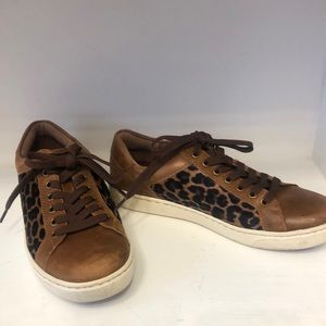 Born Leather Leopard Sneakers